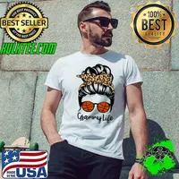 Funny grammy Life Messy Bun Hair Funny Basketball Player Grammy T-s Unisex