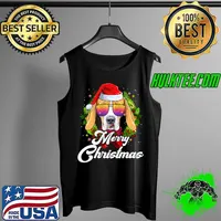 Funny Merry Christmas Santa Claus Beagle Dog Lovers Xmas Day T-s Tank Top