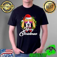 Funny Merry Christmas Santa Claus Beagle Dog Lovers Xmas Day T-s Unisex