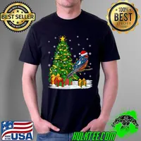 Funny swallow Bird Lover Family Matching Santa Swallow Christmas T-Shirt Unisex
