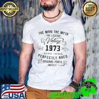 Funny The Man The Myth The Legend Vintage 1973 Perfectly Aged Original Parts shirt
