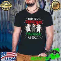 Funny This Is My Christmas Pajama Shirt Funny Family Matching Xmas T-Shirt Guys V Neck