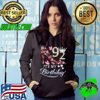 Funny Womens 92 Years Old It’s My 92th Birthday Funny Diamond Shoes T Shirt Hoodie