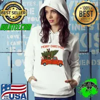 German Shepherd Xmas Vintage Red Pickup T-Shirt