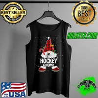 Hockey Gnome Buffalo Plaid Matching Family Christmas Pajama T Shirt Tank Top