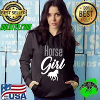 Horse Girl Word Letter Graphic Tee for Horses Lovers Girls T-Shirt