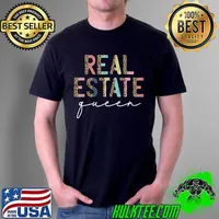 Leopard Real Estate Queen Agent Realtor Investor Home Broker T-Shirt Unisex