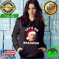 Let's Go-Brandon anti-joe biden christmas santa hat gifts T-Shirt