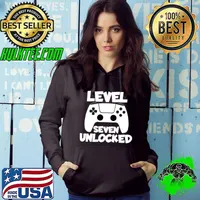 Level Seven Unlocked 7 Birthday Birth Anniversary celebrate T-shirt