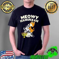 Meowy Hanukkah Cats Kitten Cute Hanukkah Pajamas Chanukah PJ T-Shirt Unisex