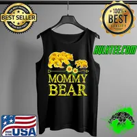 Mommy Bear Sunflower Xmas Matching Family Christmas Pajamas T-s Tank Top