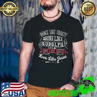 Nice dance Like Frosty Shine Rudolph Give Santa Love Jesus Xmas T-Shirt
