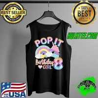 Nice kids Pop It 8th Year old Birthday Girl Shirt for Pop Party Theme T-Shirt Tank Top