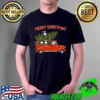 Nice malamute Xmas Vintage Red Pickup Retro Truck Premium T-Shirt Unisex