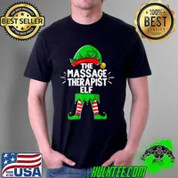 Nice The Massage Therapist Elf Matching Christmas Family Group T Shirt Unisex