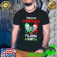 Nice This is My Christmas Pajama Santa Hat Gamer Video Game Games Funny T-Shirt