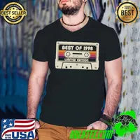 Official best Of 1998 Limited Edition, Vintage Cassette Tape Birthday T-s Guys V Neck