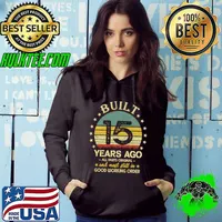 Official built 15 Years Ago - All Parts Original Funny 15th Birthday T-shirt