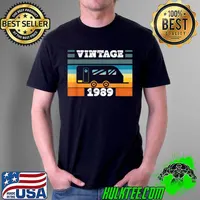 Official Camping RV Camper Vintage born 1989 Birthday Trailer Caravan T Shirt Unisex