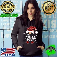 Official Coffee Gnome Buffalo Plaid Matching Family Christmas Pajama T-Shirt