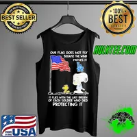 Official Cute Snoopy And Woodstock Our Flag Does Not Fly Because The Wind Moves It Los Angeles Dodgers Shirt Tank Top