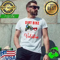 Official dirt Bike Is My Valentine Red Plaid Heart Valentine's Day T-s Unisex