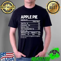 Official Funny Apple Pie Nutrition Facts Thanksgiving Food T Shirt Unisex
