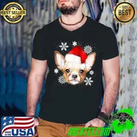 Official Funny Chihuahua Hat Santa Christmas Pajamas Family T Shirt