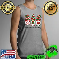 Official Gnomes Kindergarten Teacher Funny Christmas Teacher Santa Premium T-Shirt Tank Top