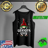 Official Grandpa Gnome Buffalo Plaid Matching Family Christmas Pajama T Shirt Tank Top