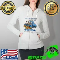 Official life Is Short Take The Trip Buy The Cow Eat The Cake Vintage Shirt Full Zip Hooded