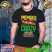 Official Member Of The Crazy Gigi Crew Colorful Funny Family Birthday T- Guys V Neck