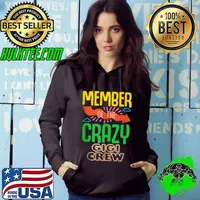 Official Member Of The Crazy Gigi Crew Colorful Funny Family Birthday T-shirt