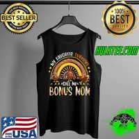 Official my Favorite Turkeys Call Me Bonus Mom Thanksgiving Costume T-Shirt Tank Top