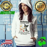 Official Painting Fills My Days My Nights My Closets And Cupboard The Cat Paint Shirt Hoodie