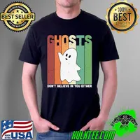Official retro Vintage Ghost Lover Funny Adult Kids Halloween T-Shirt Unisex
