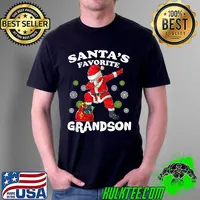 Official santa’s Favorite GRANDSON Dabbing Santa Christmas Xmas T-Shirt Unisex