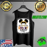 Official spooky registered nurse messy bun black girl funny Halloween T-s Tank Top