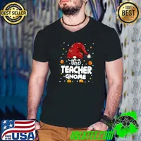 Official teacher Gnome Leopard Family Matching Christmas Party Pajama T-Shirt Guys V Neck