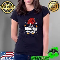 Official teacher Gnome Leopard Family Matching Christmas Party Pajama T-Shirt Ladies Tee