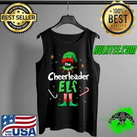 Official the Cheerleader Elf Shirt Xmas Matching Christmas For Family T-Shirt Tank Top