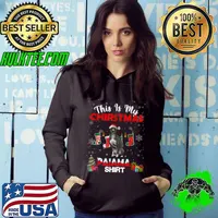 Official This Is My Christmas Pajama Shirt Pitbull Funny Holiday T Shirt Hoodie