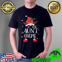 Original Aunt Gnome Reindeer Christmas Cute Gnome Family Ugly Xmas T Shirt Unisex