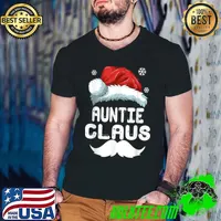 Original Auntie Claus Matching Family Christmas Pajamas Xmas Santa T Shirt