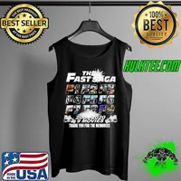 Original Awesome The Fast Saga F1 F2 F3 F4 F5 F6 F7 F8 F9 2001 2020 9 Movie Thank You For The Memories Shirt Tank Top