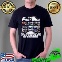 Original Awesome The Fast Saga F1 F2 F3 F4 F5 F6 F7 F8 F9 2001 2020 9 Movie Thank You For The Memories Shirt Unisex