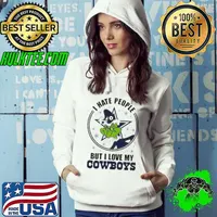 Original I Hate People But I Love Cowboy Dallas Grinch Football Merry Christmas shirt