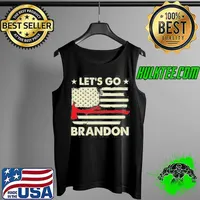 Original Let’s Go Brandon Firefighter Thin Red Line Us Flag Shirt Tank Top