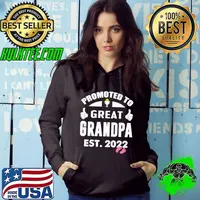 Original promoted to Great Grandpa 2022 It's A Girl Funny Baby Reveal T-s Hoodie