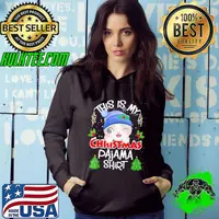 Original This Is My Christmas Pajama Shirt Funny Cats Xmas Holiday Gift T-Shirt Hoodie